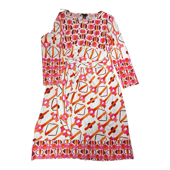 New Directions Faux Wrap Geometric Design Dress Size 6 - Picture 1 of 6